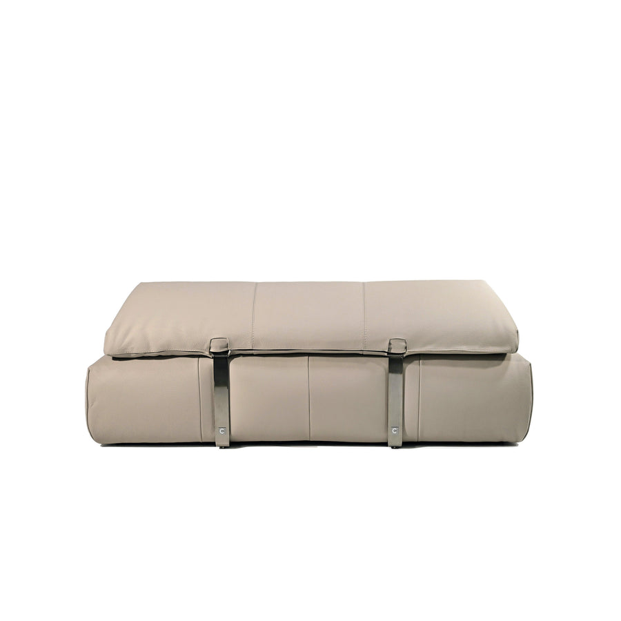CIERRE Tab Armless Sofa 196 in leather Cougar 96, back, ©Spencer Interiors Inc.