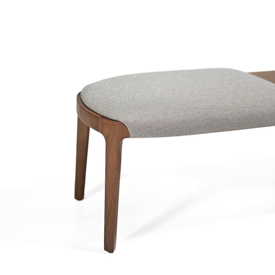 POTOCCO Velis Bench, Ash Stained Walnut, detail