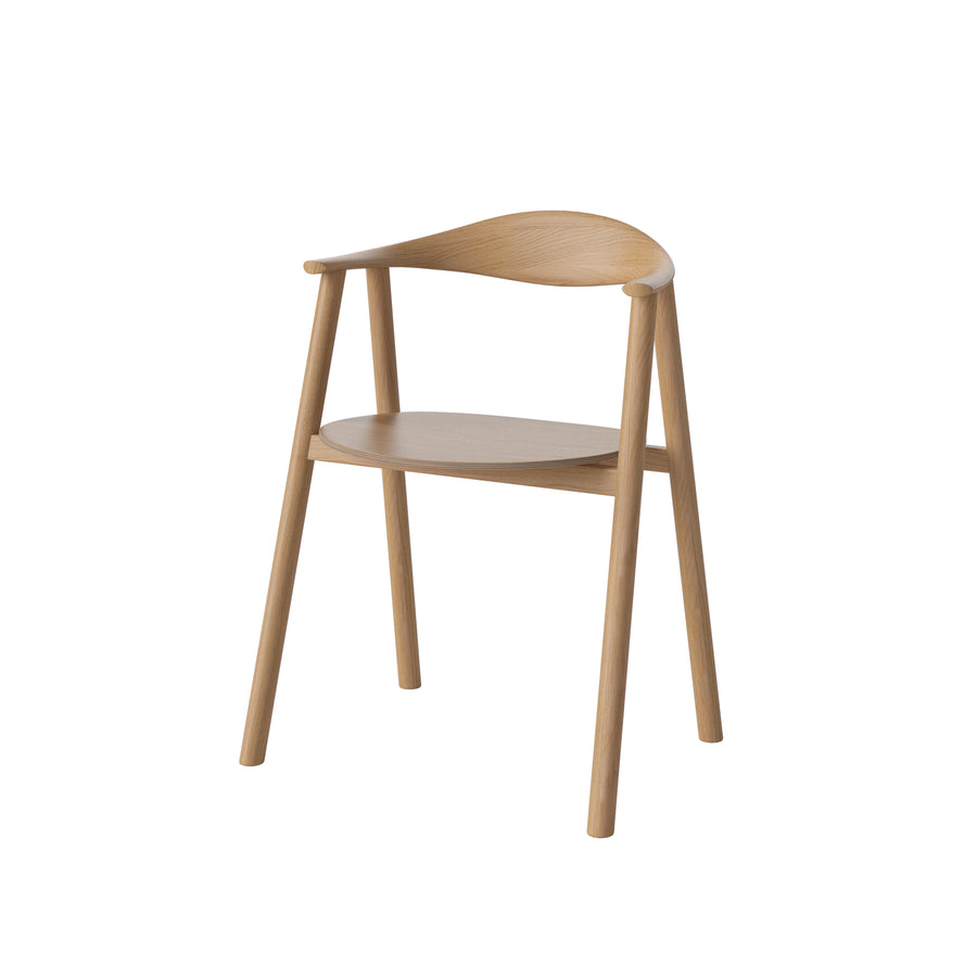 BOLIA Swing Chair in Oiled Oak, front turned