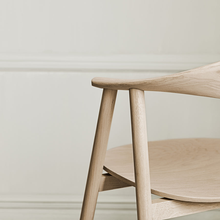 BOLIA Swing Chair in White Pigmented Oak, back detail