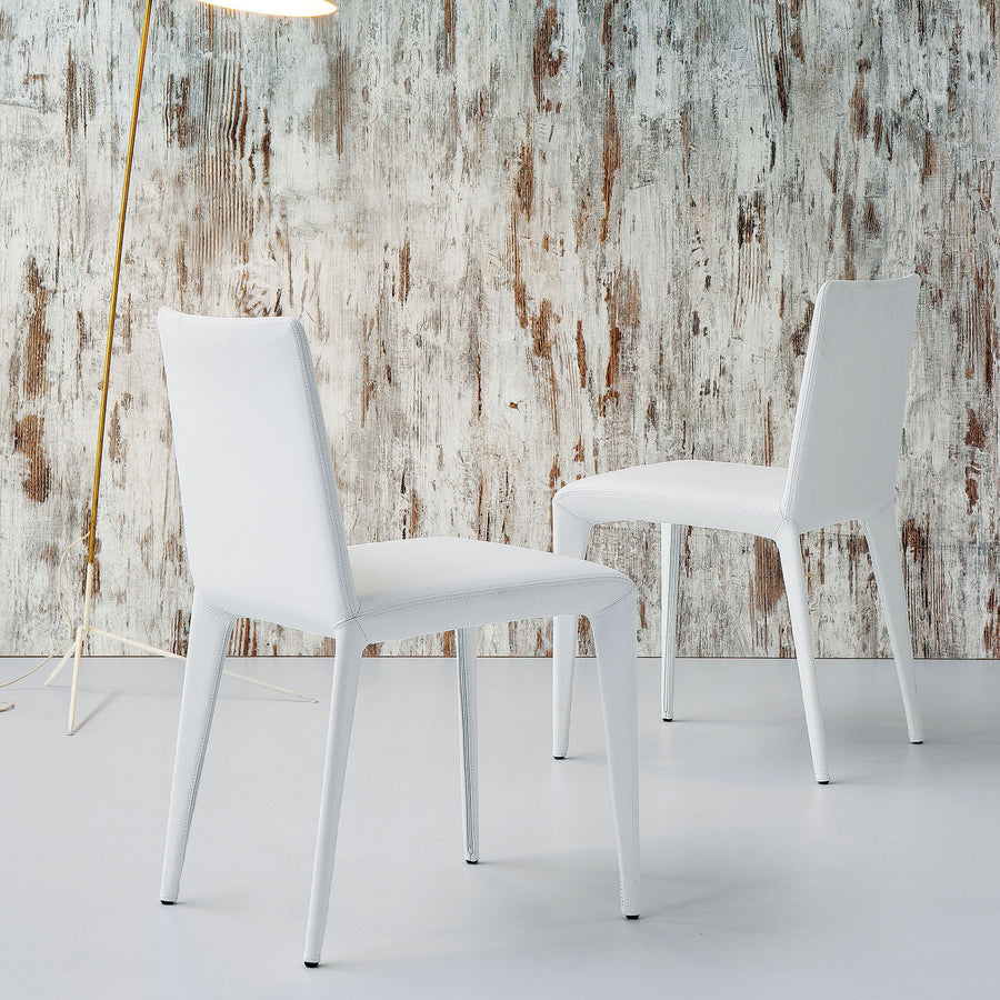 Bonaldo Filly Chair, Capri leather, made in Italy