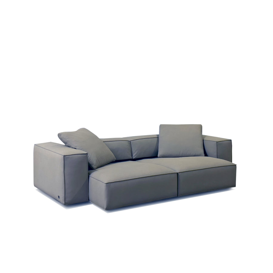 Cierre Season Extending Sofa Sectional 266 in leather, 2 extensions open #2