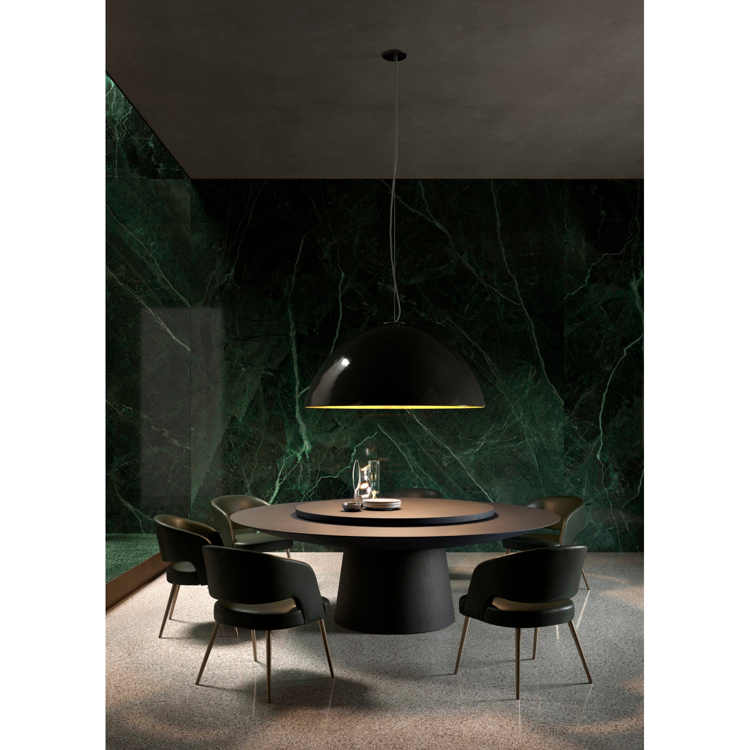 Emmemobili UFO Round Table With Lazy Susan – Spencer Interiors