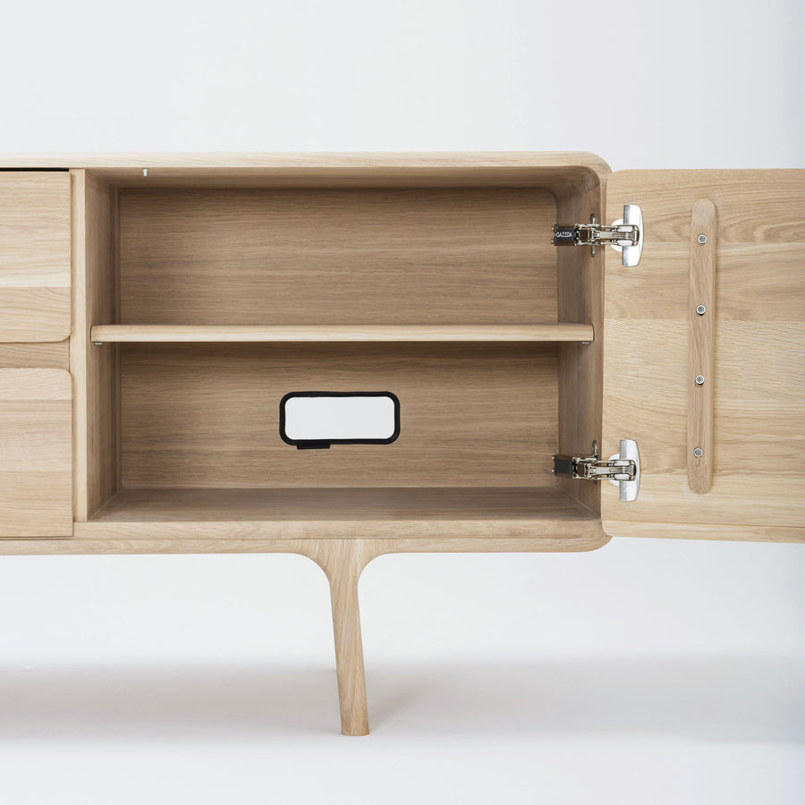 Gazzda Fawn Sideboard 180 in solid whitened Oak | Spencer Interiors