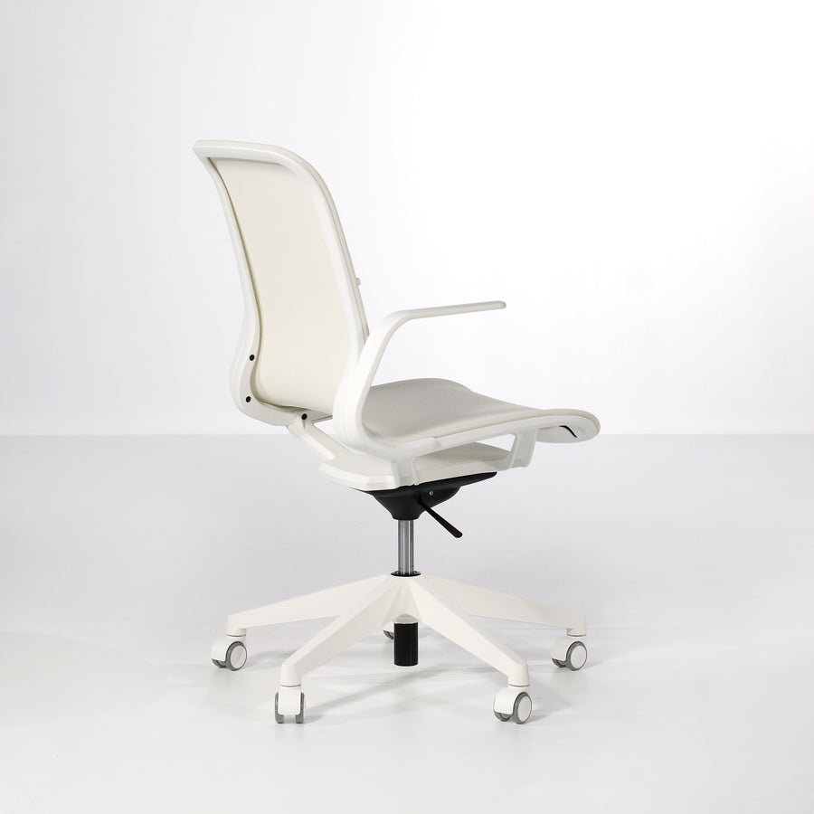 Luxy SmartLight Armchair in White, back turned - made in Italy, © Spencer Interiors Inc.