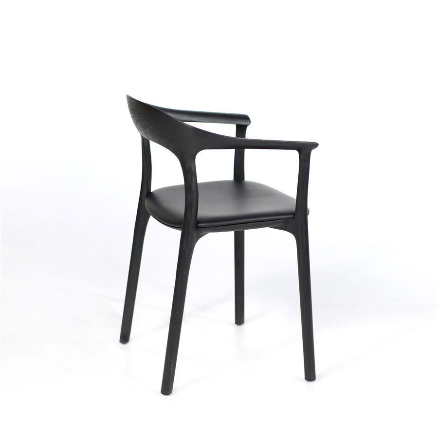 MS&Wood Elle Armchair in Solid Black Ash, turned back | © Spencer Interiors