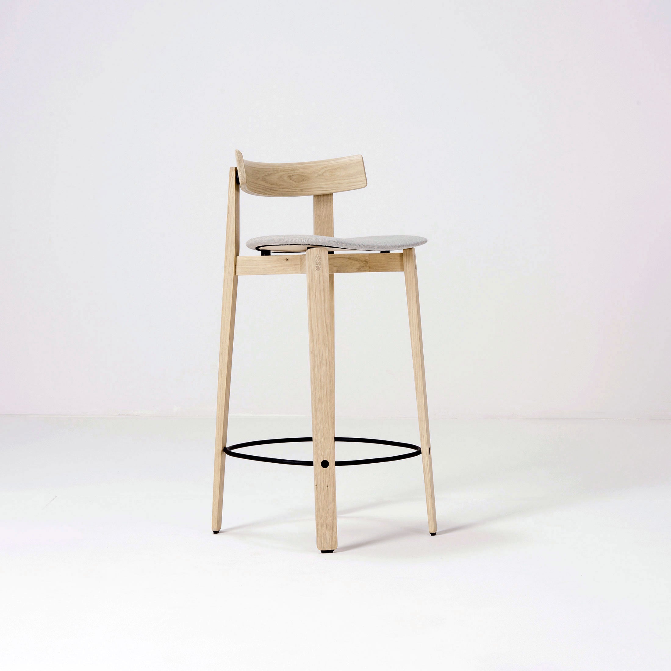 Gazzda Nora Backrest Counter Stool in solid Oak Spencer Interiors