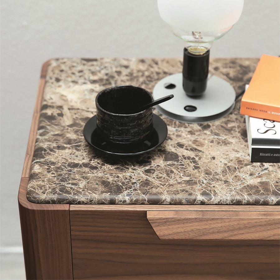 Porada Ziggy Night 1 in Solid Wood and Marble, detail