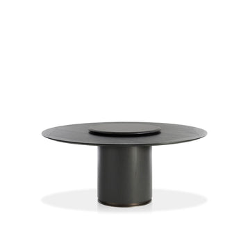 Potocco Otab Table with Wooden Top and marble lazy Susan