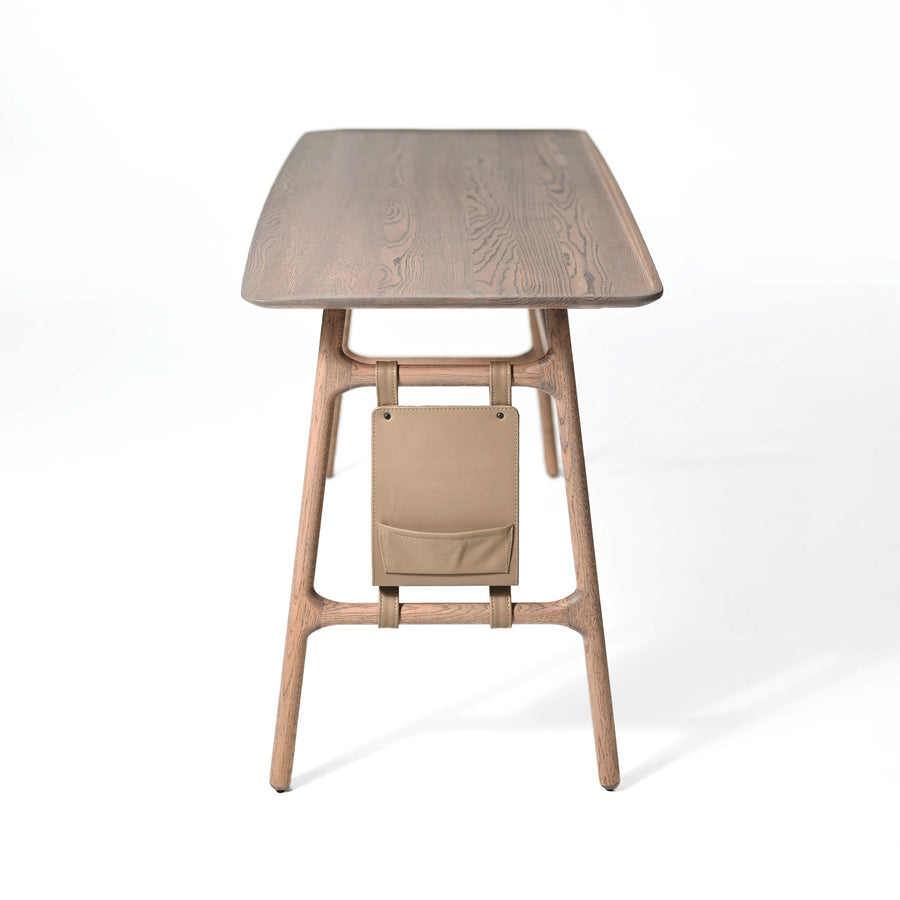 WOAK DESIGN Malin Working Desk in Taupe Oak, profile 2, ©Spencer Interiors Inc.