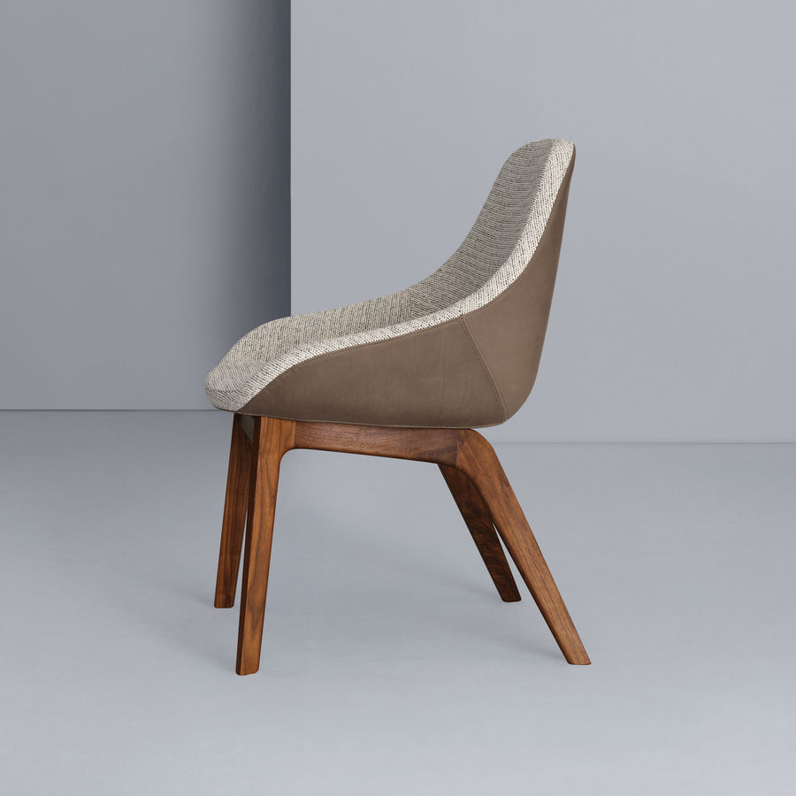 Zeitraum Morph Dining Chair, Walnut, profile