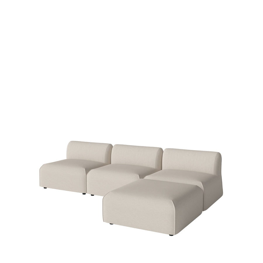 Bolia Arke Modular Sectional, Revi ivory, front turned