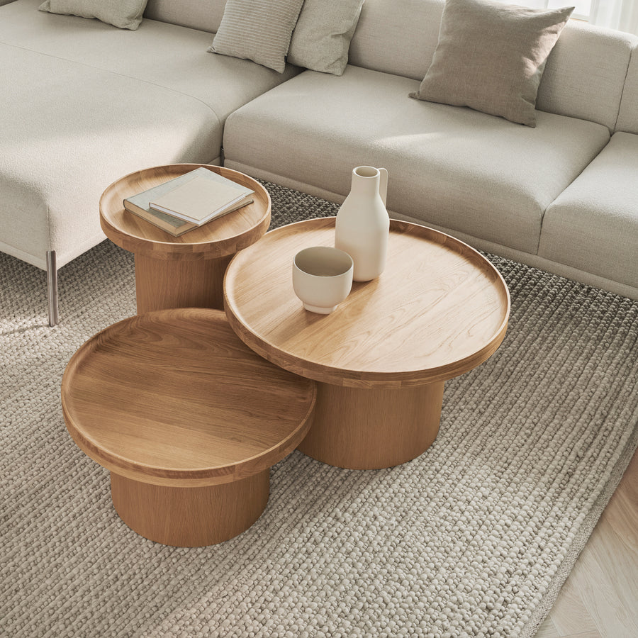 BOLIA Plateau Coffee Tables, Lacquered Oak, ambient