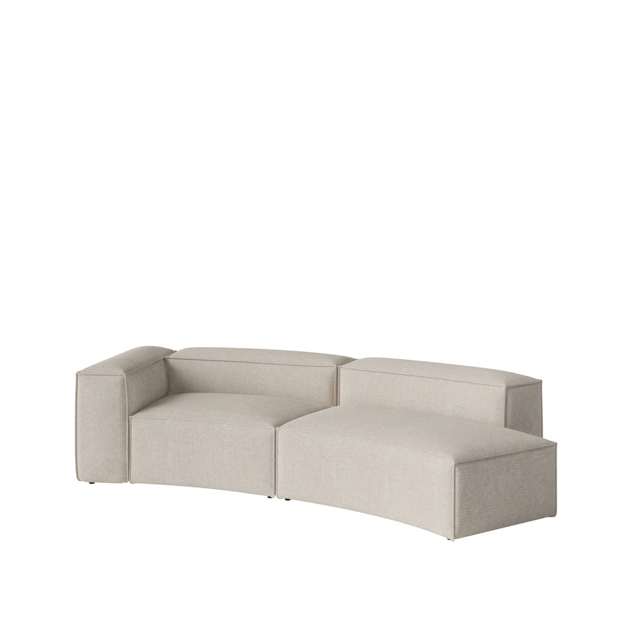 BOLIA Cosima Curved Sofa 298 with Open End Right B, in fabric Memory Beige