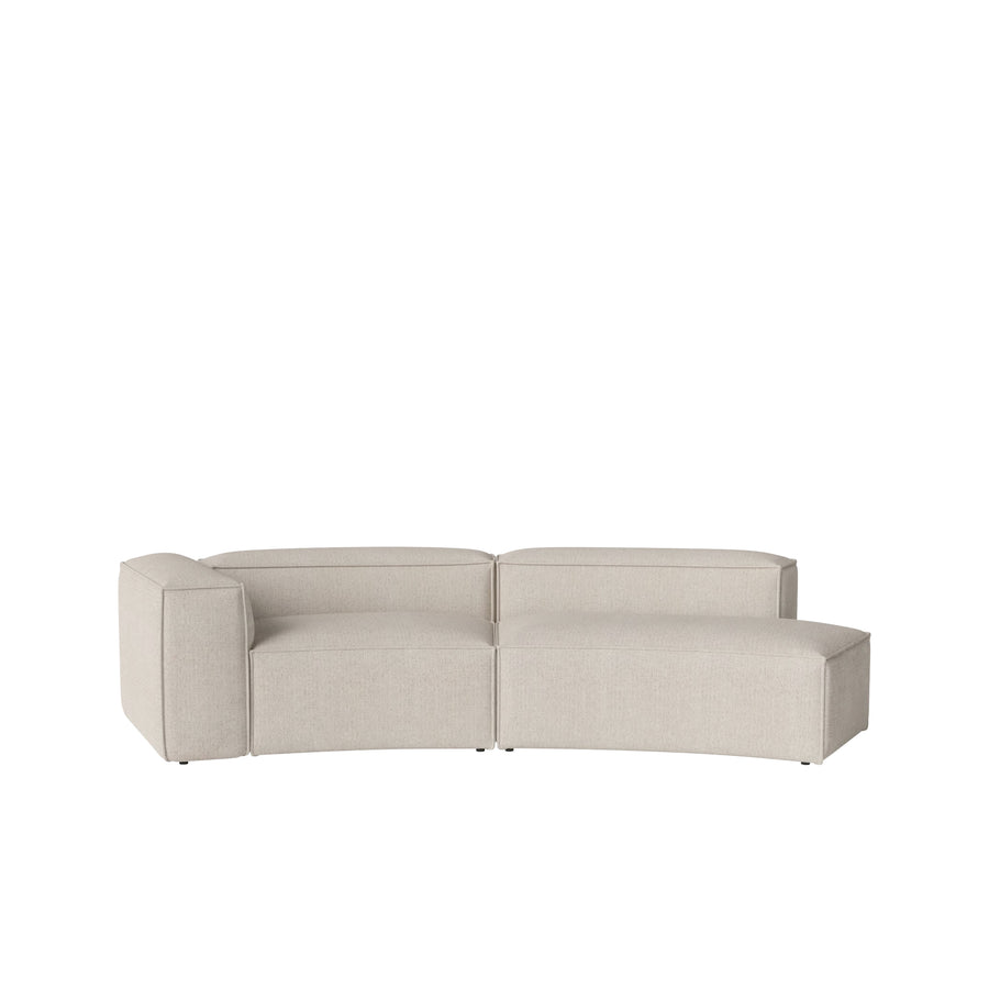 BOLIA Cosima Curved Sofa 298 with Open End Right, in fabric Memory Beige