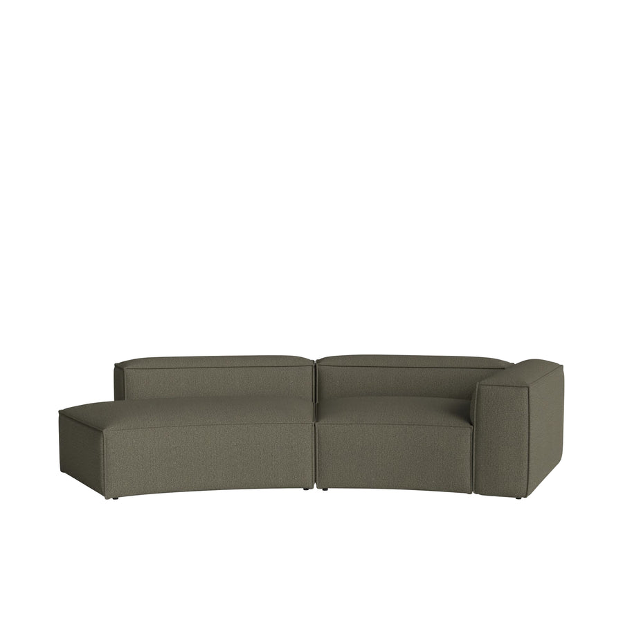 BOLIA Cosima Curved Sofa 316 with Open End Left, in fabric Memory Green