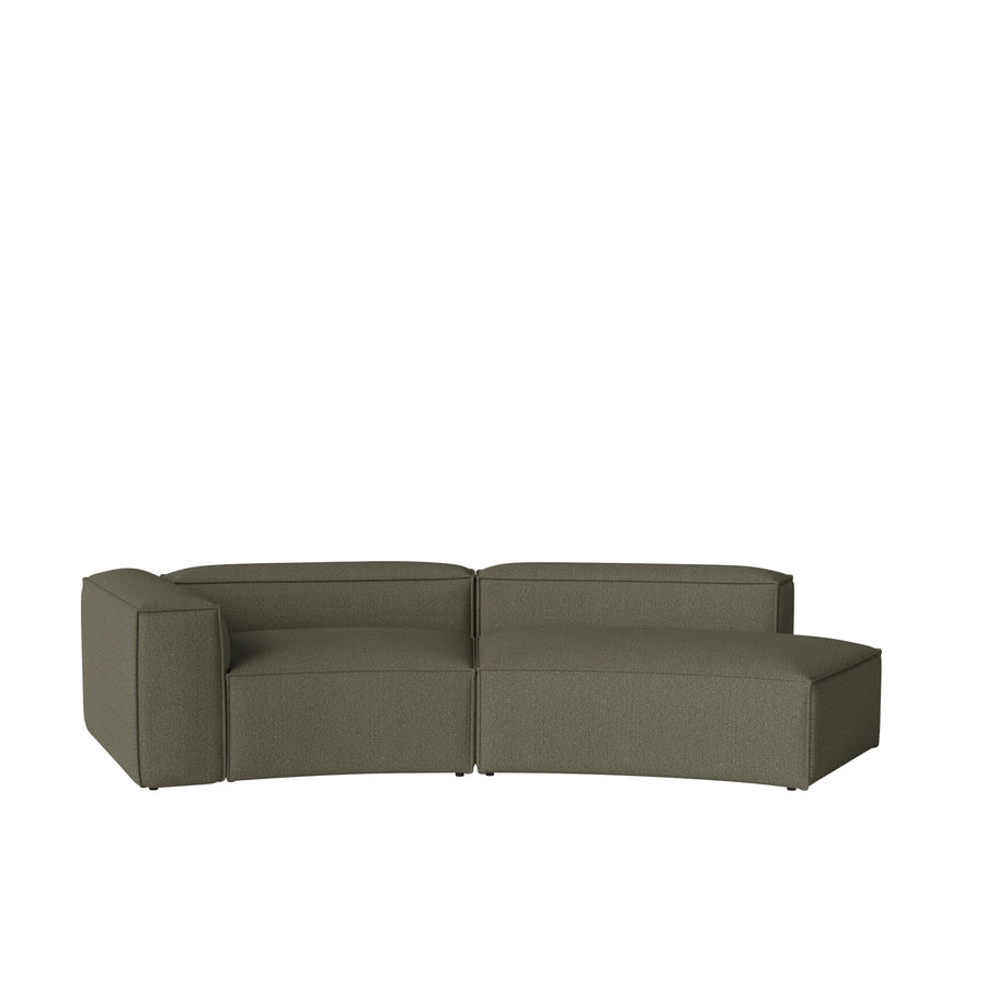 BOLIA Cosima Curved Sofa 316 with Open End Right, in fabric Memory Green