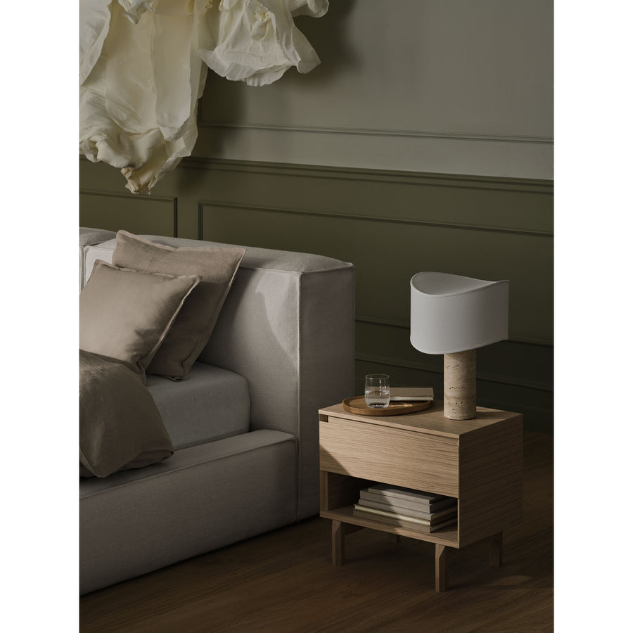 BOLIA Daia Bedside Table with Drawer, White Pigmented Oiled Oak, ambient 2