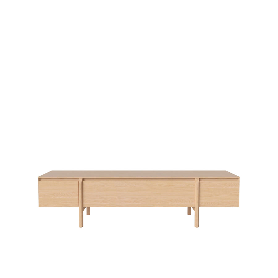 BOLIA Daia Lowboard with Drawer, White Pigmented Oiled Oak, KO, front