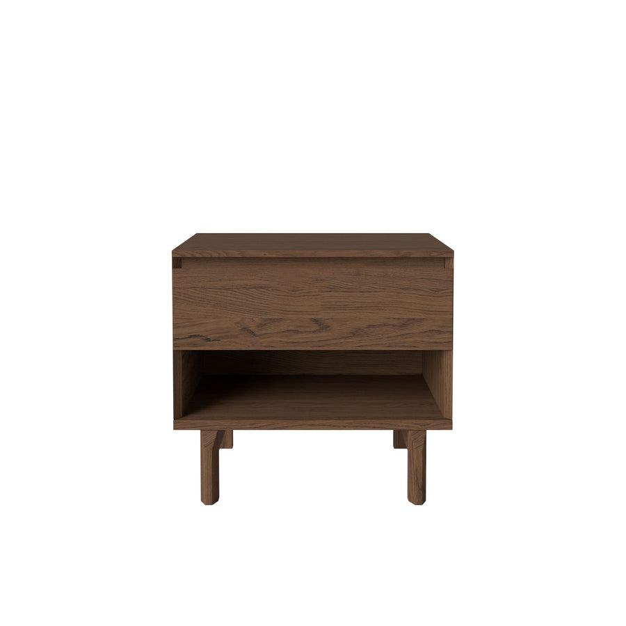 BOLIA Daia Bedside Table with Drawer, Dark Oiled Oak
