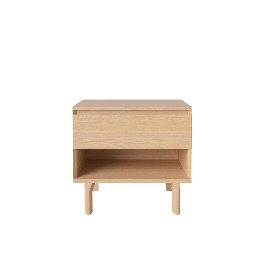 BOLIA Daia Bedside Table with Drawer, White Oiled Oak