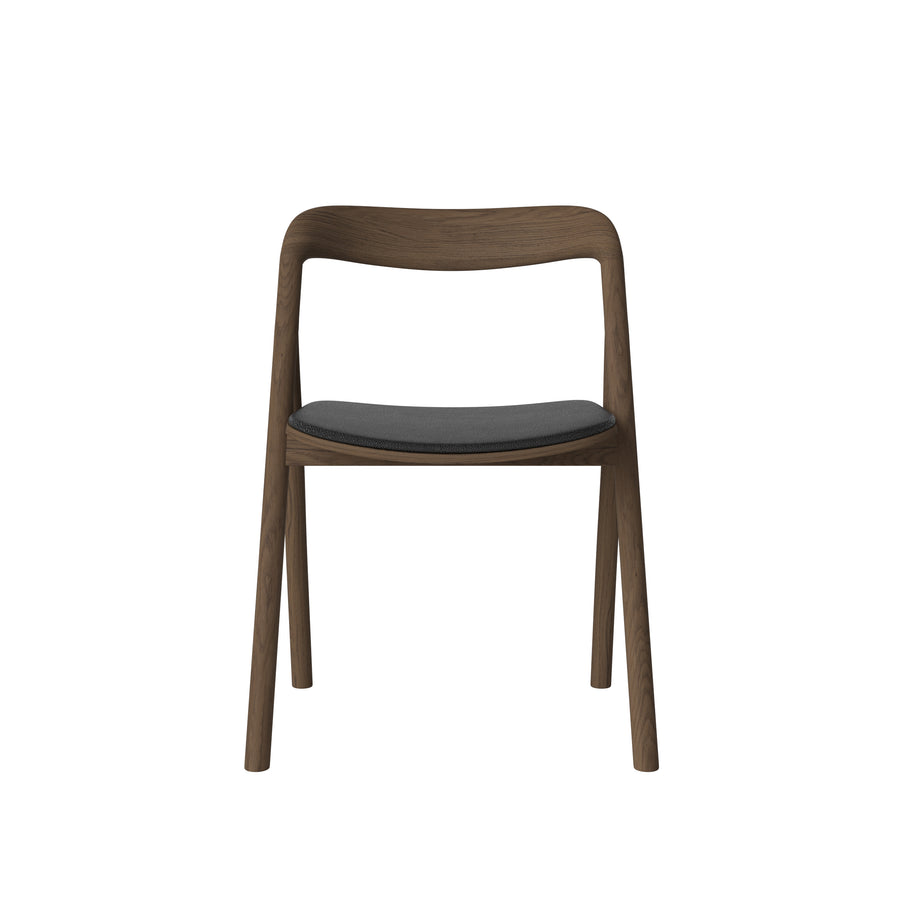 BOLIA Fenri Dining Chair in Dark Oiled Oak, Quattro Black