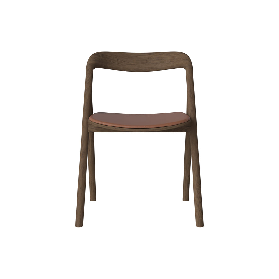 BOLIA Fenri Dining Chair in Dark Oiled Oak, Quattro Cognac