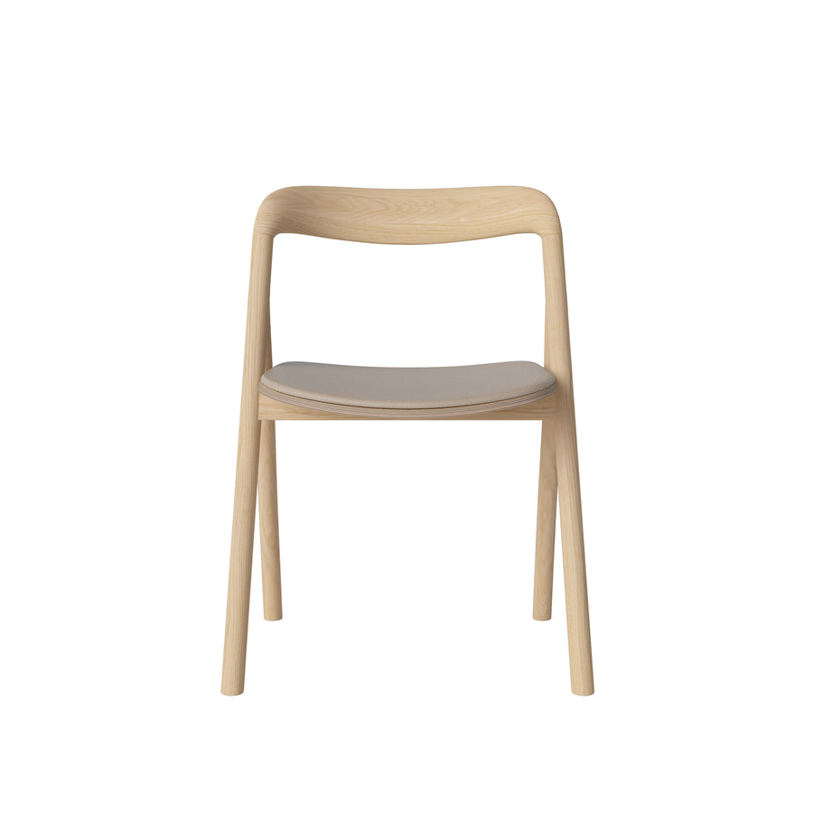 BOLIA Fenri Dining Chair in White Pigmented Oak, Quattro Sand