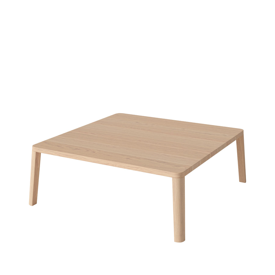 BOLIA Graceful Coffee Table in solid White Pigmented Oiled Oak, 90 cm x 90 cm x 32 cm h