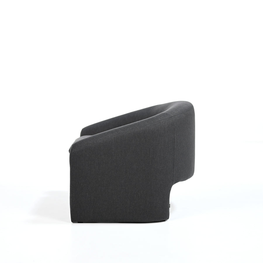 BOLIA Mielo Armchair in fabric Ocean Anthracite, profile