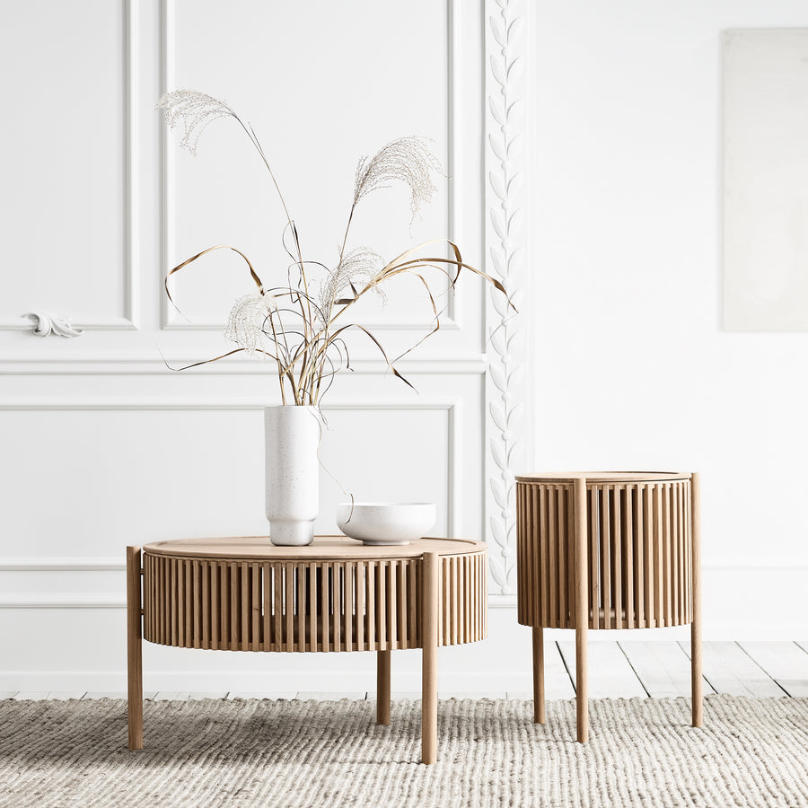 BOLIA Story Coffee & Side Table, White Pigmented Oiled Oak, ambient
