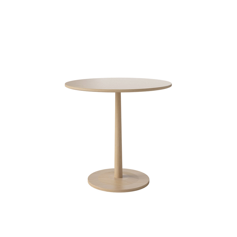 BOLIA Turned Table, White Pigmented Lacquered Oak