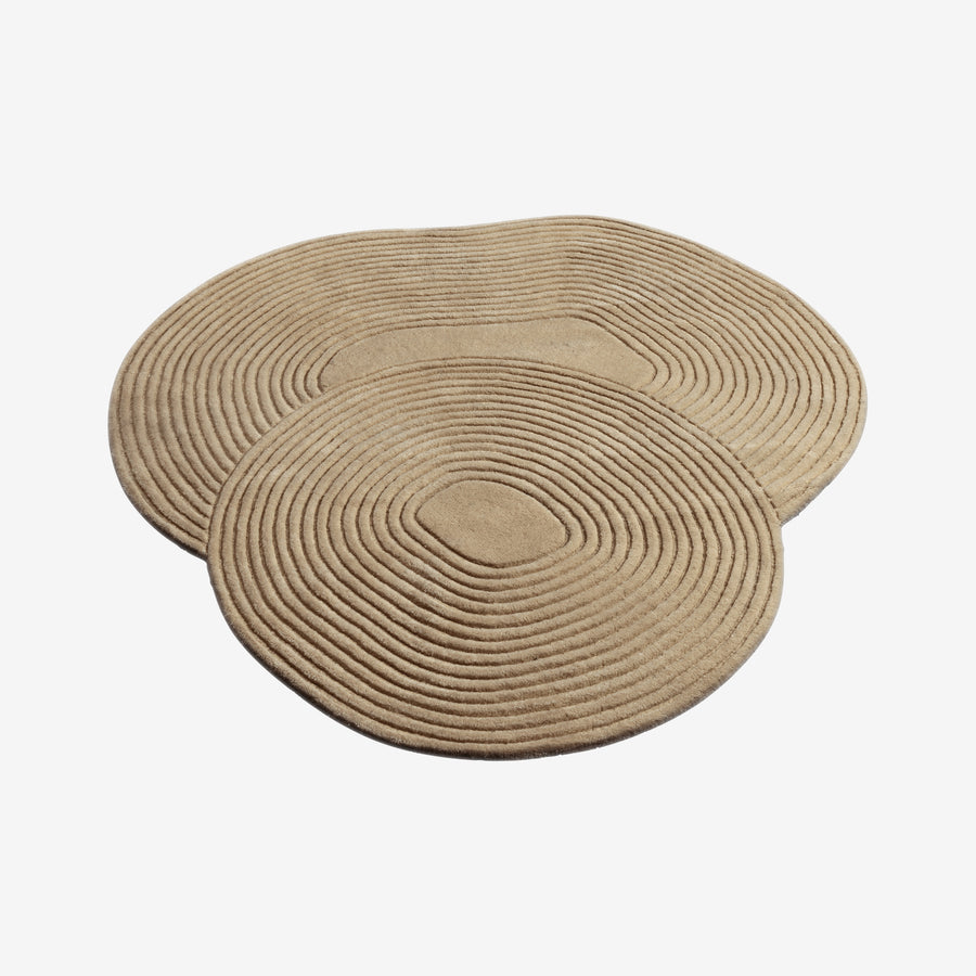 Zen Rug 140 x 145, Dark Beige