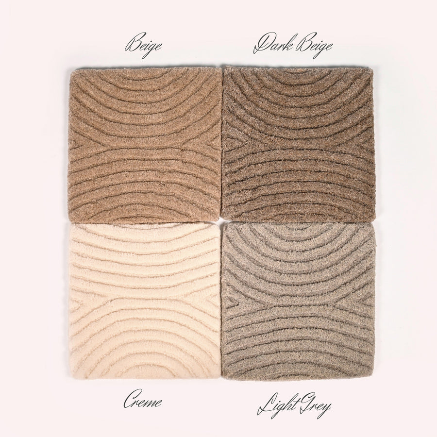 BOLIA Zen Rug Swatches in 100% Undyed Wool