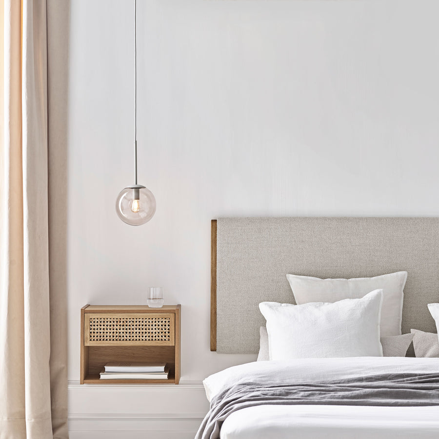 Cana Wall Mounted Bedside Table With Shelf, ambient