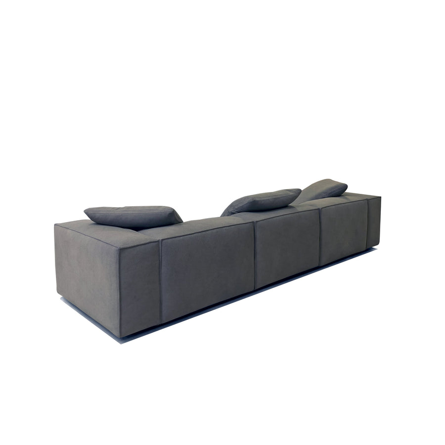 Cierre Season Extending Sofa Sectional 336 in leather, back view