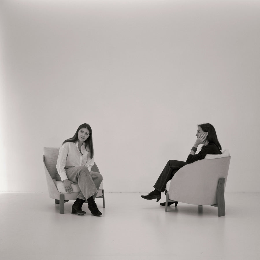 CIERRE1972 Catarina Armchairs with designers Berhnardt & Vella