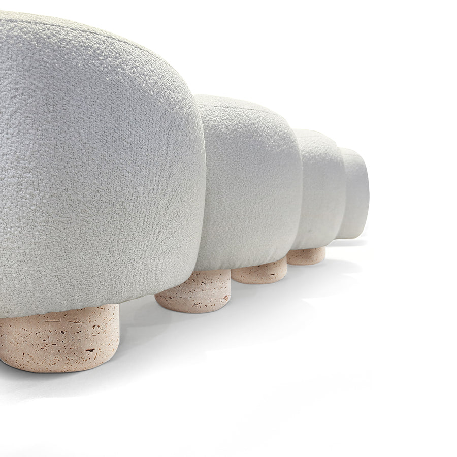 COLLECTOR Hygge Cloud Bench, front detail
