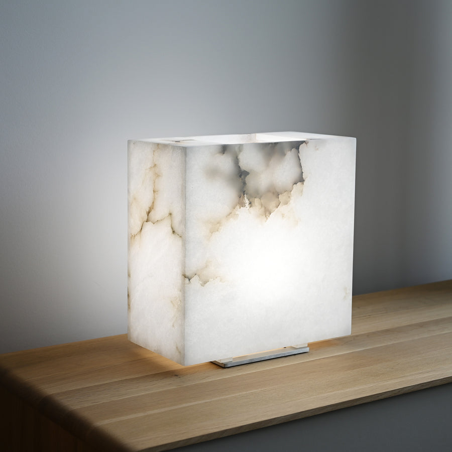DEMA Alabaster table lamp, large, ambient 3