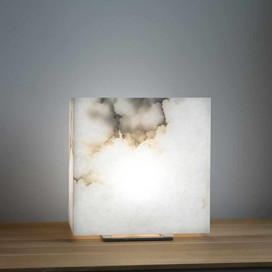 DEMA Alabaster table lamp, large, ambient 2