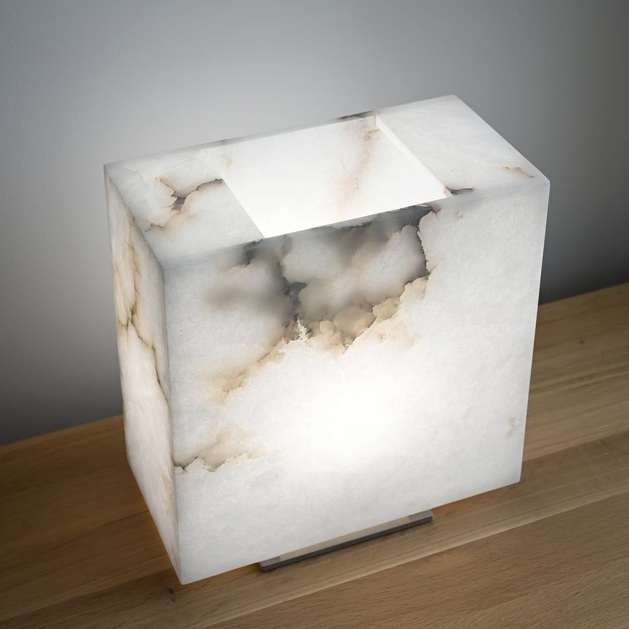DEMA Alabaster table lamp, large, ambient 4