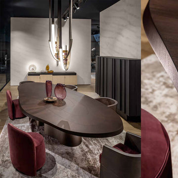 EMMEMOBOLI Comacina Table in Brown Stained Mahogany