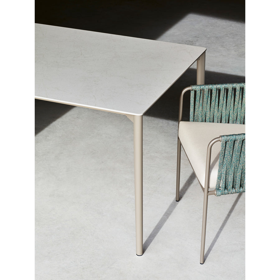 EXPORMIM-Nude Outdoor Dining Table, edge detail 2
