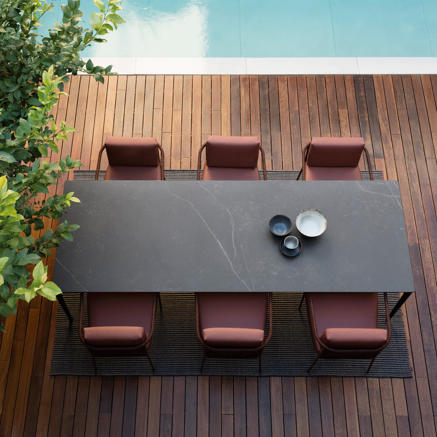EXPORMIM-Nude Outdoor Dining Table, top view