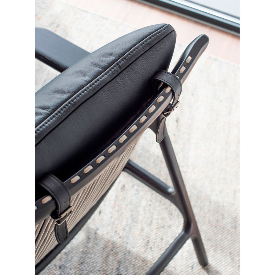 GAZZDA Dedo Easy Chair in Black Lacquer, back detail