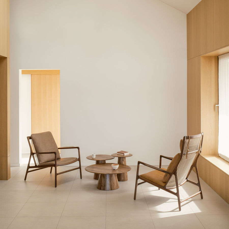 GAZZDA Dedo Lounge and Easy Armchairs, Walnut, ambient
