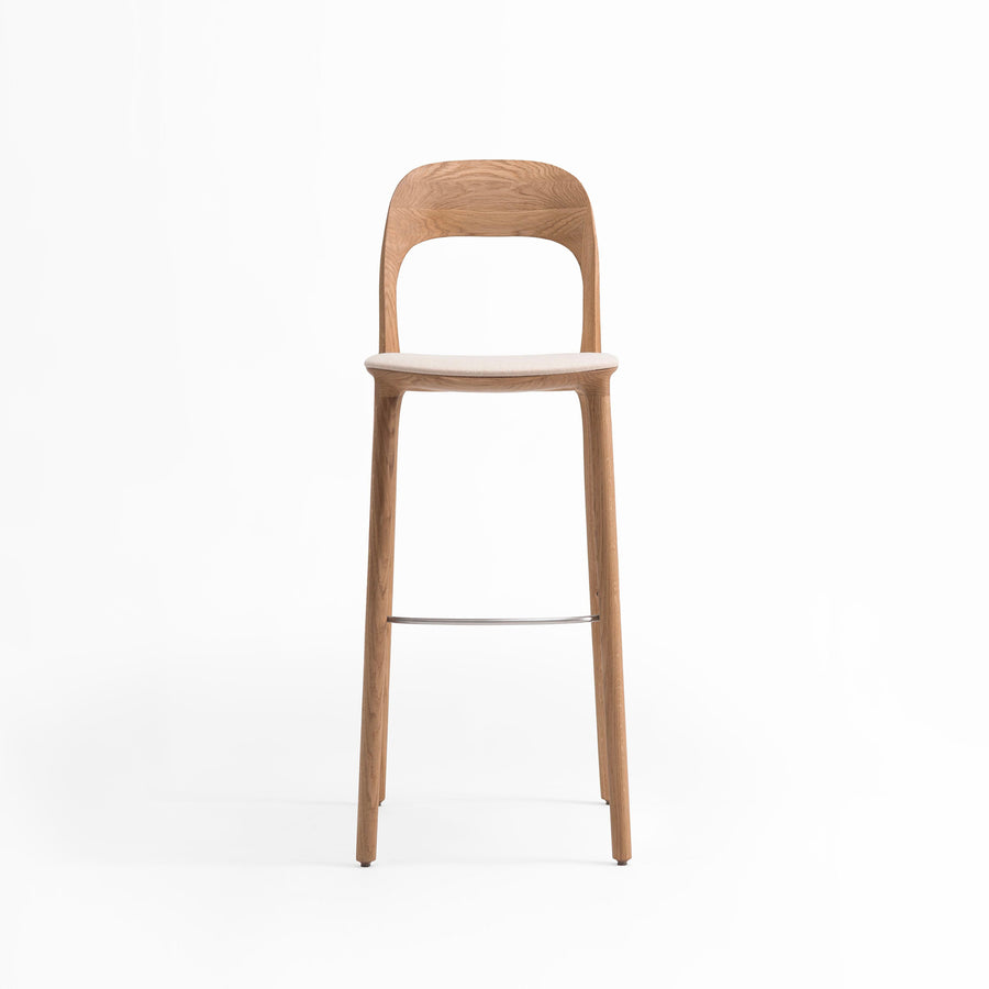 GOEs Elle Bar Stool in Natural Oak, front 
