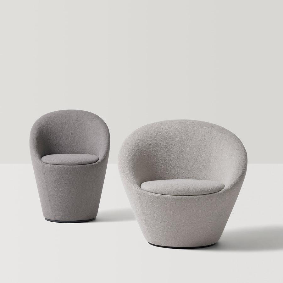 INCLASS Wabao Lounge Armchair and Dining Chair, front view