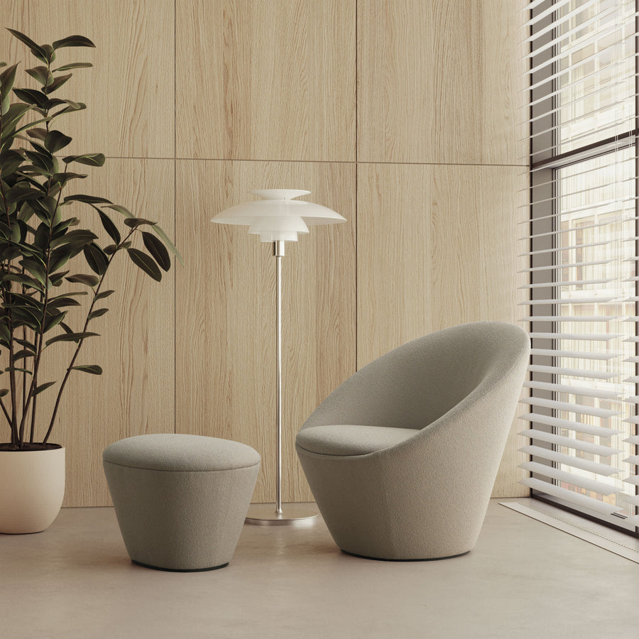 INCLASS Wabao Lounge Armchair and pouf, ambient