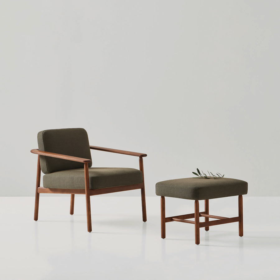 INCLASS Wudi Armchair,  Oak stained Walnut